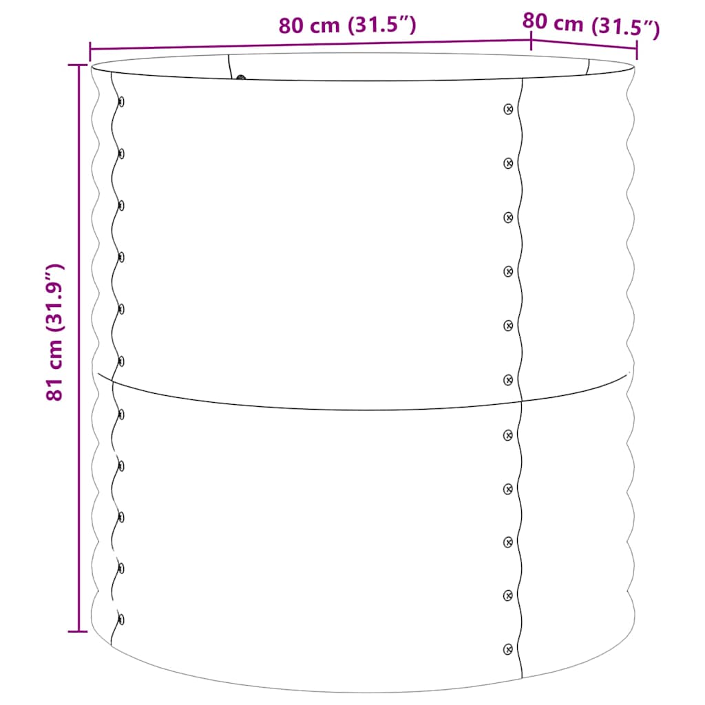 Højbed Brun 80 x 80 x 81 cm Stål