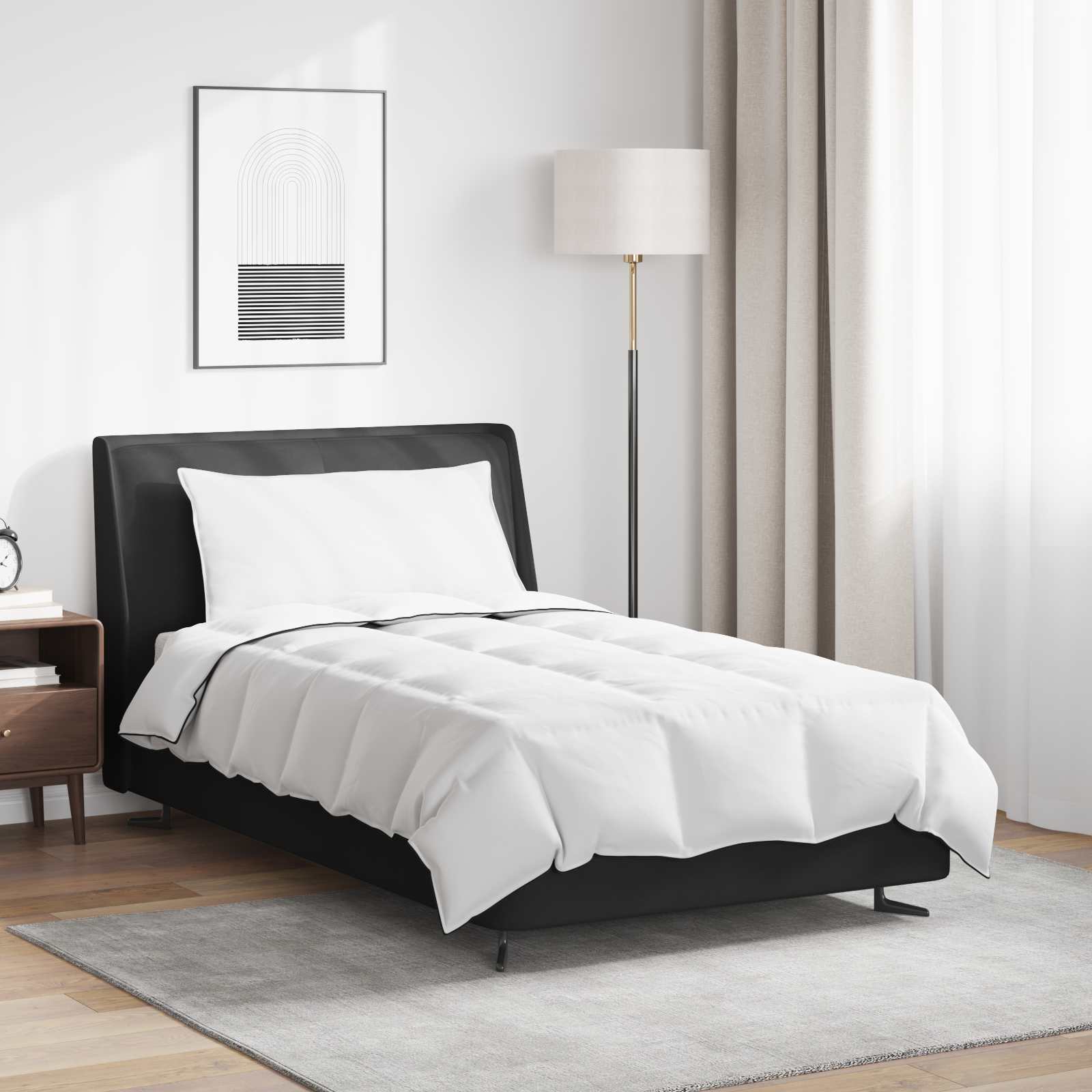 Vinter dyne med pude 2 pcs Hvid Dunfjer