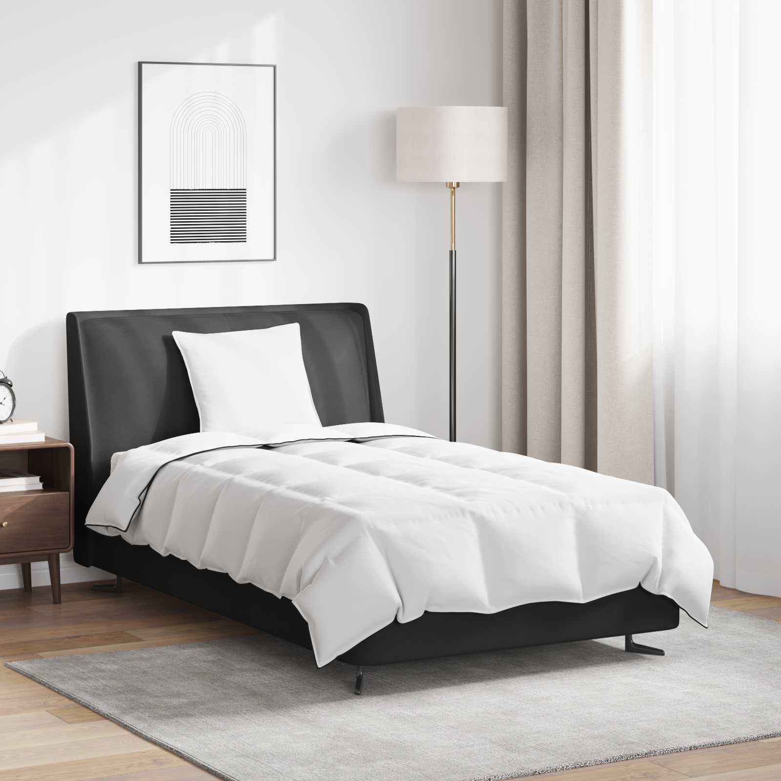 Vinter dyne med pude 2 pcs Hvid Dunfjer