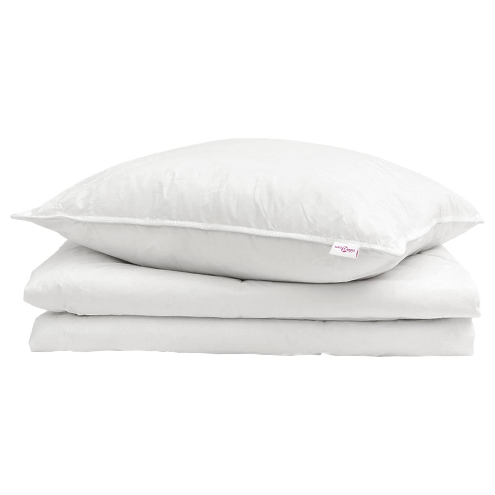 Sommer dyne med pude 2 pcs Hvid Dunfjer