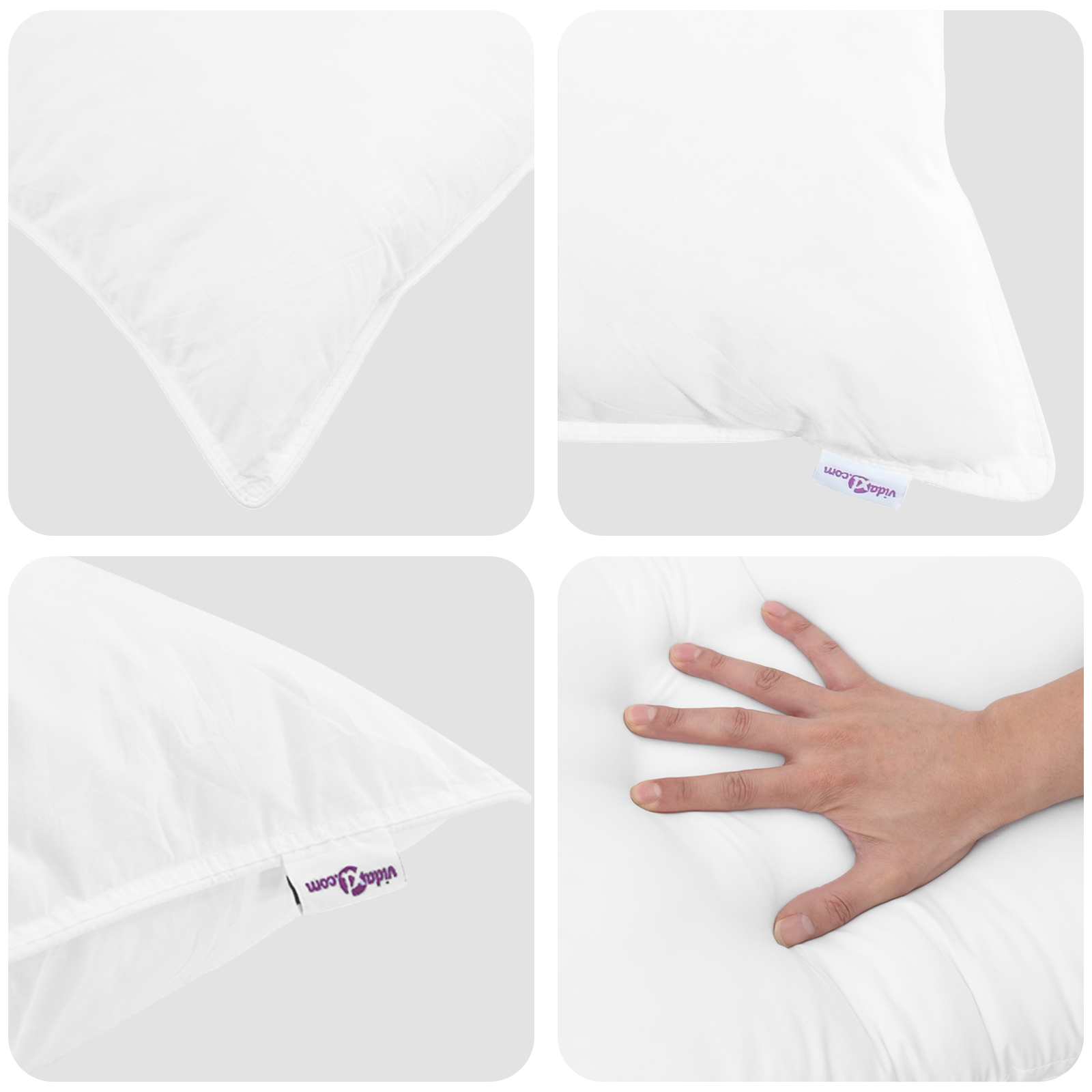 Vinter dyne med pude 2 pcs Hvid Dunfjer