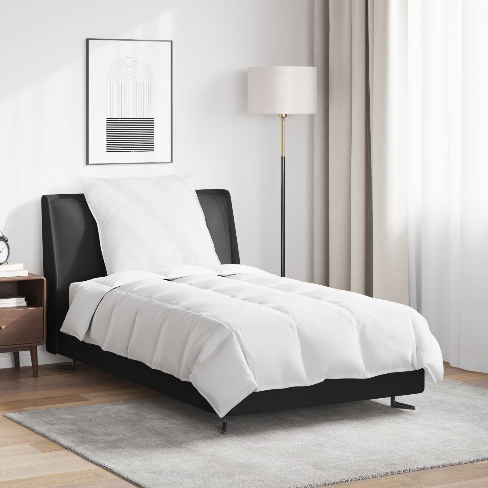 Vinter dyne med pude 2 pcs Hvid Dunfjer