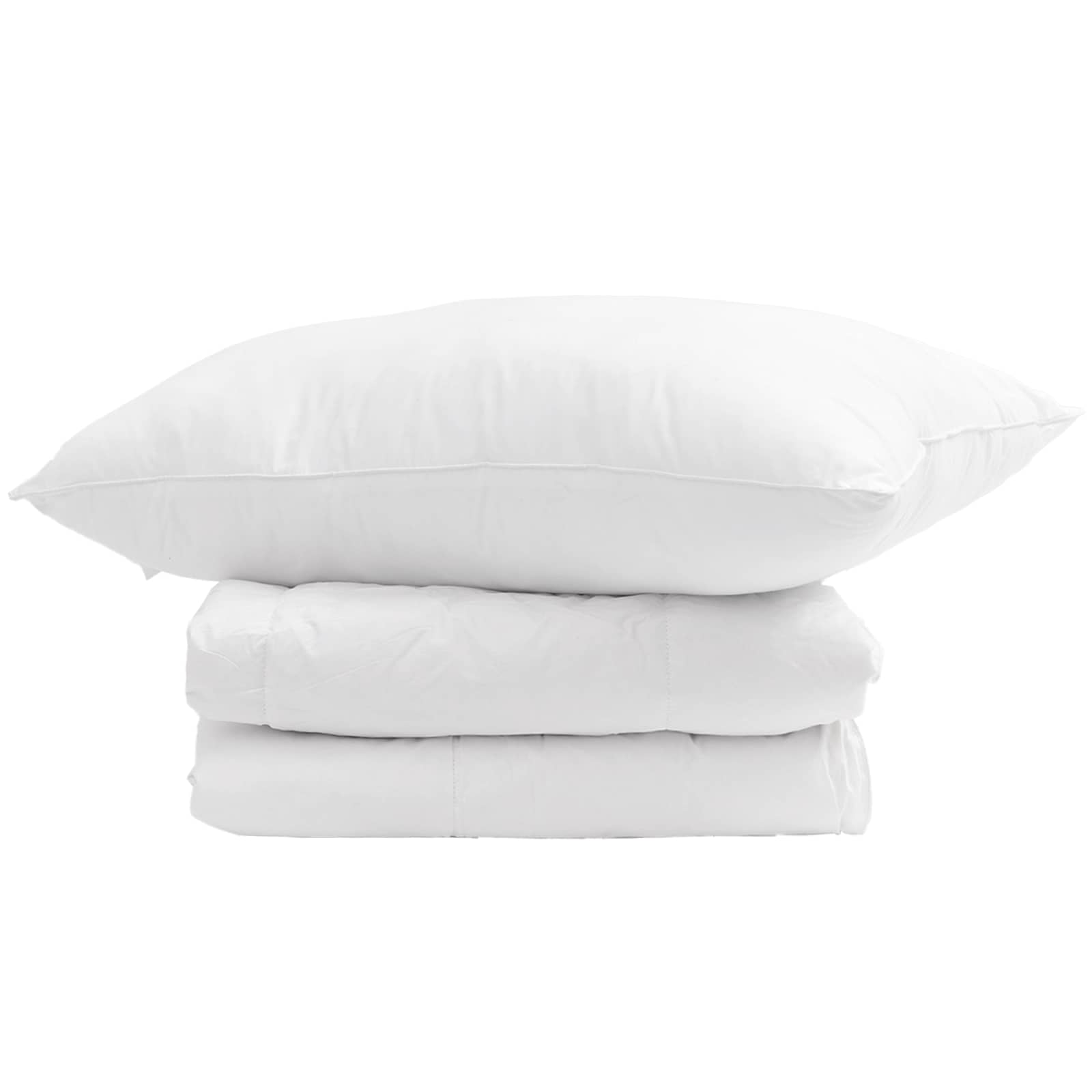 Vinter dyne med pude 2 pcs Hvid Dunfjer
