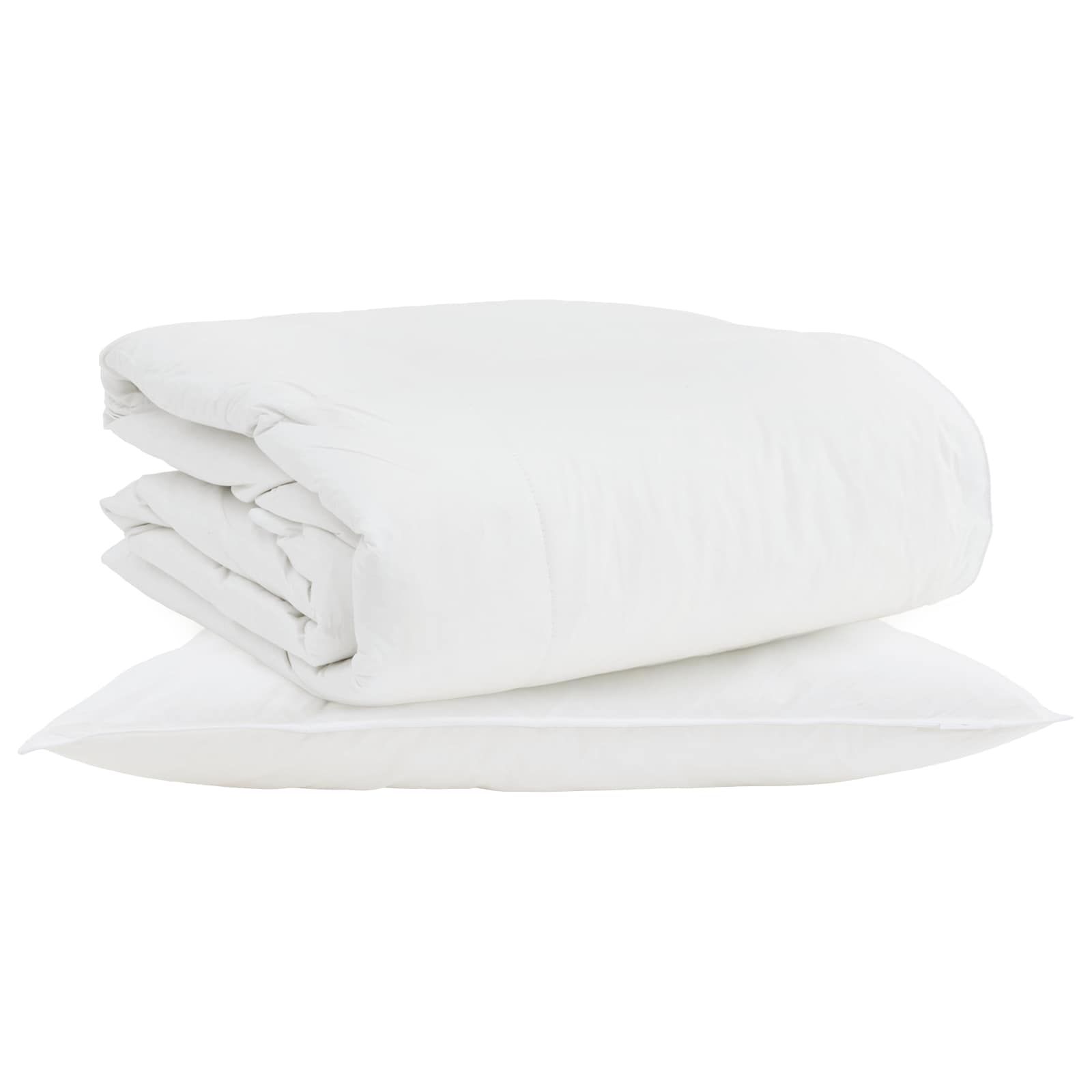 2-i-1 Dyne med pude 2 pcs Hvid Dunfjer