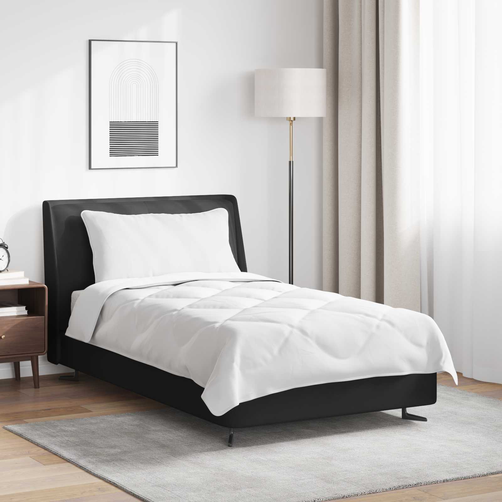 Årsdækkende Dyne med pude 2 pcs Hvid Microfiber billede