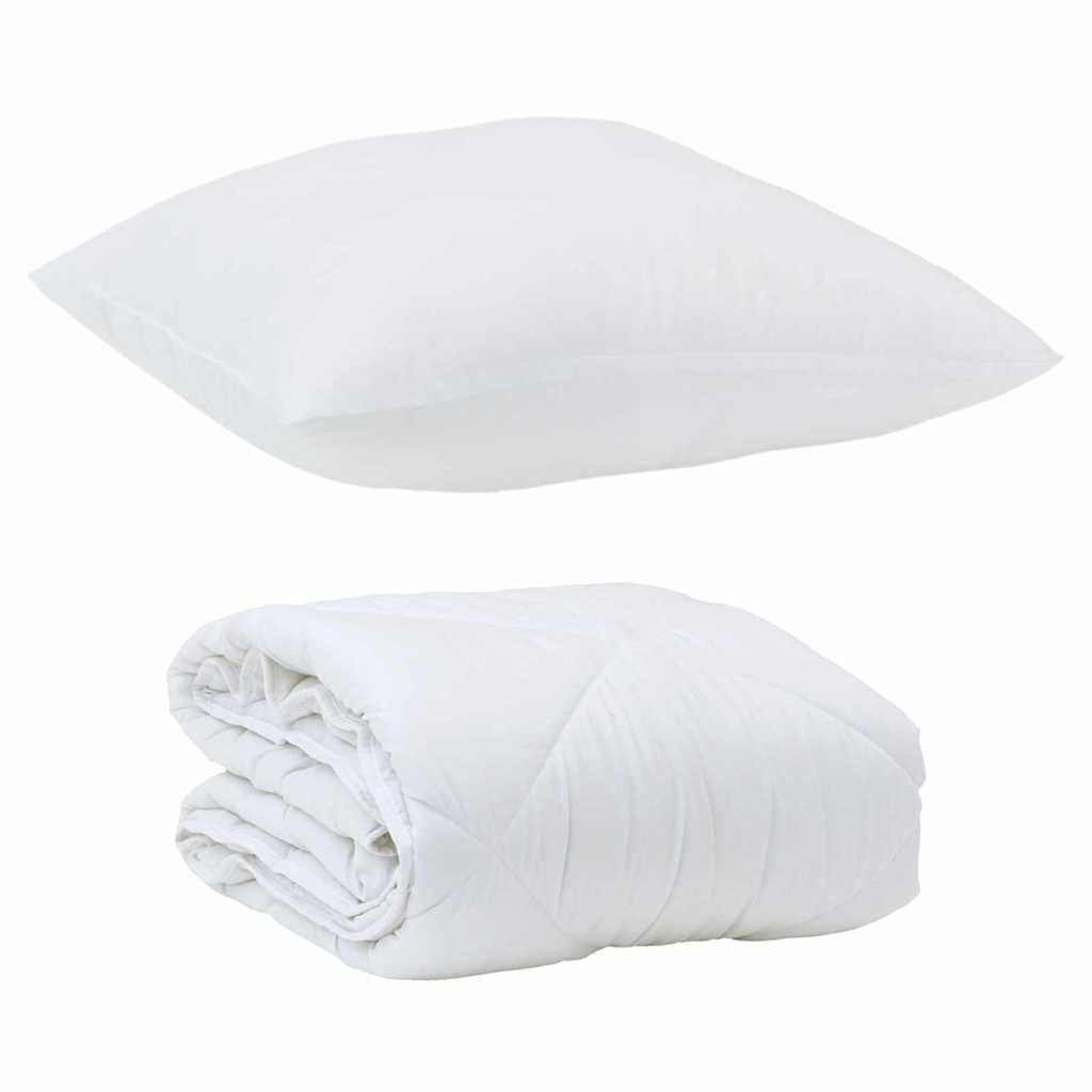 Årsdækkende Dyne med pude 2 pcs Hvid Microfiber