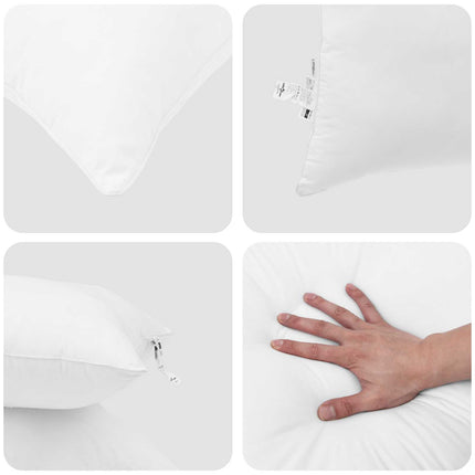 Årsdækkende Dyne med pude 2 stk. Hvid Microfiber