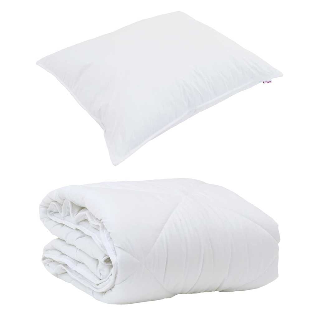 Årsdækkende Dyne med pude 2 pcs Hvid Microfiber