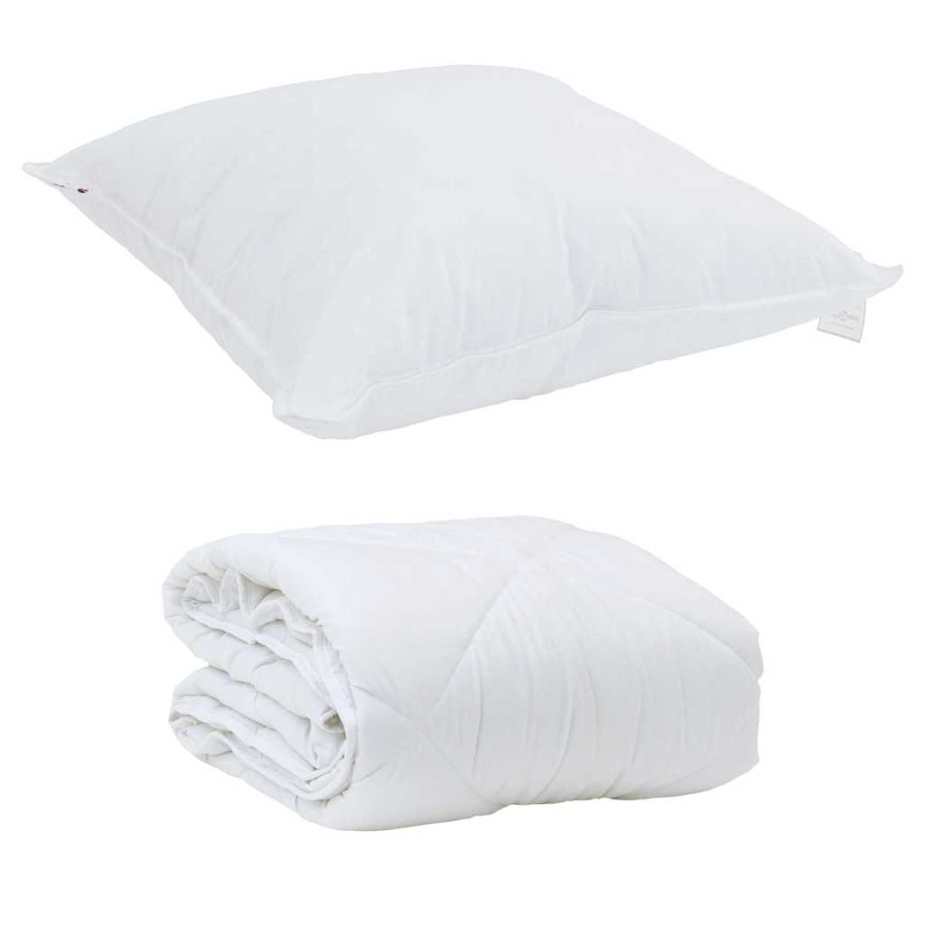 Årsdækkende Dyne med pude 2 pcs Hvid Microfiber