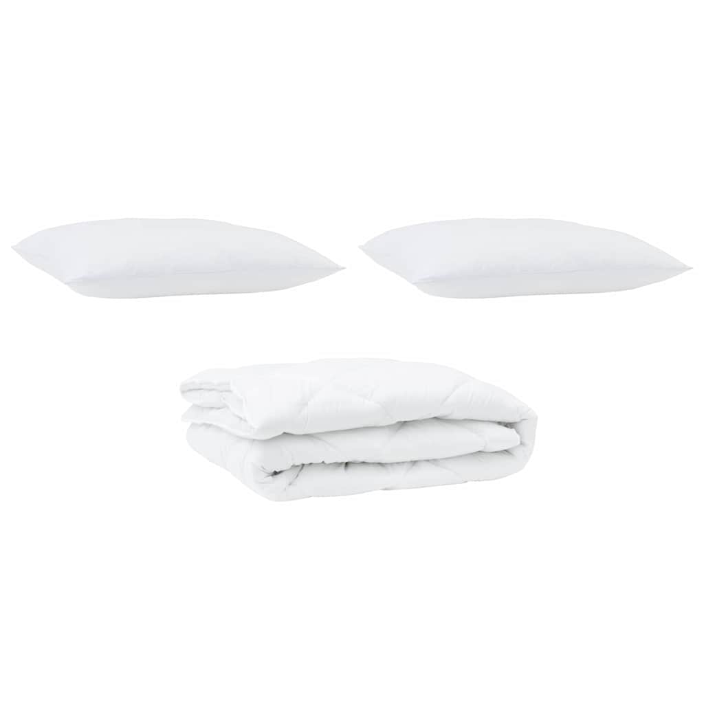 Årsdækkende Dyne med pude 2 pcs Hvid Microfiber