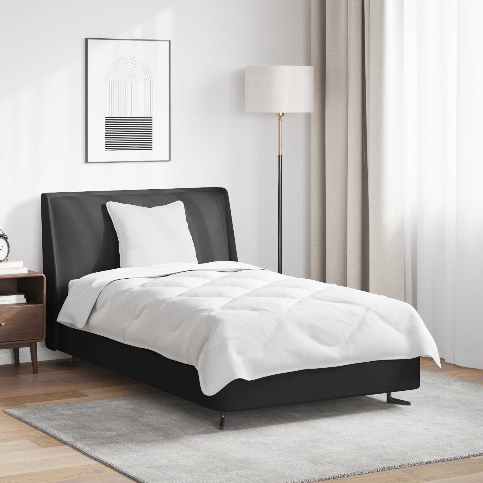 Dyne med pude 2 pcs Hvid Microfiber billede