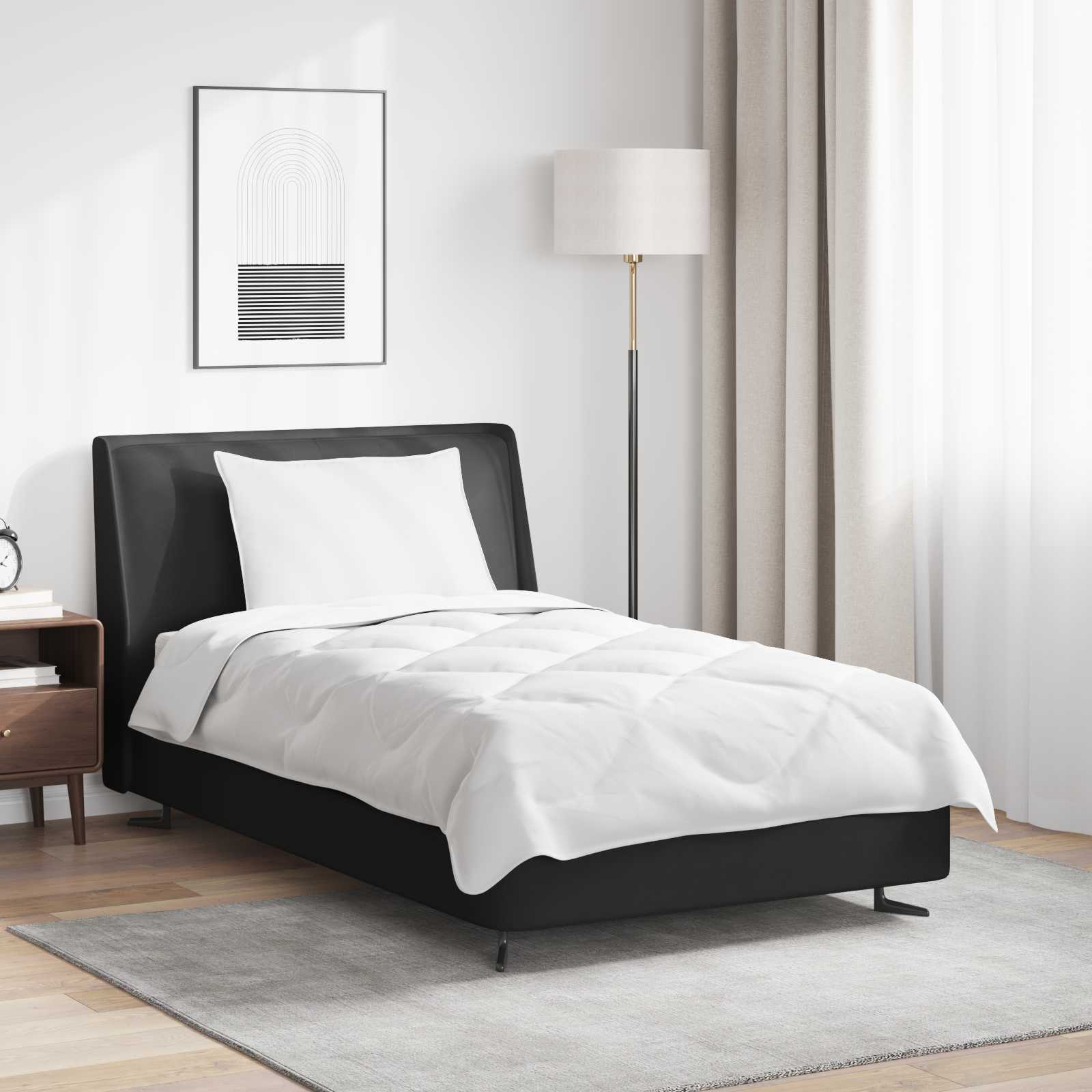 Vinter Dyne Sæt med pude 2 stk Hvid 140 x 200 cm Microfiber