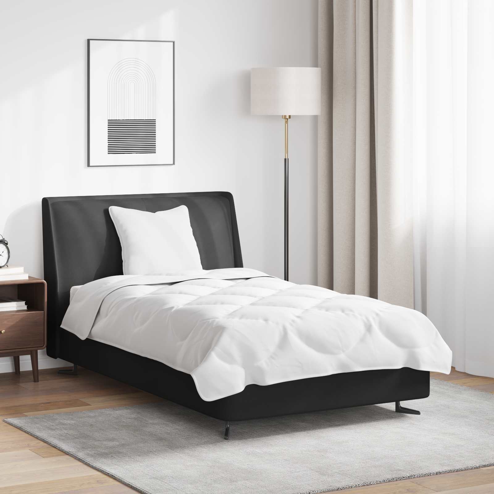 Dynebetræk Sæt med pude 2 pcs Hvid Mikrofiber