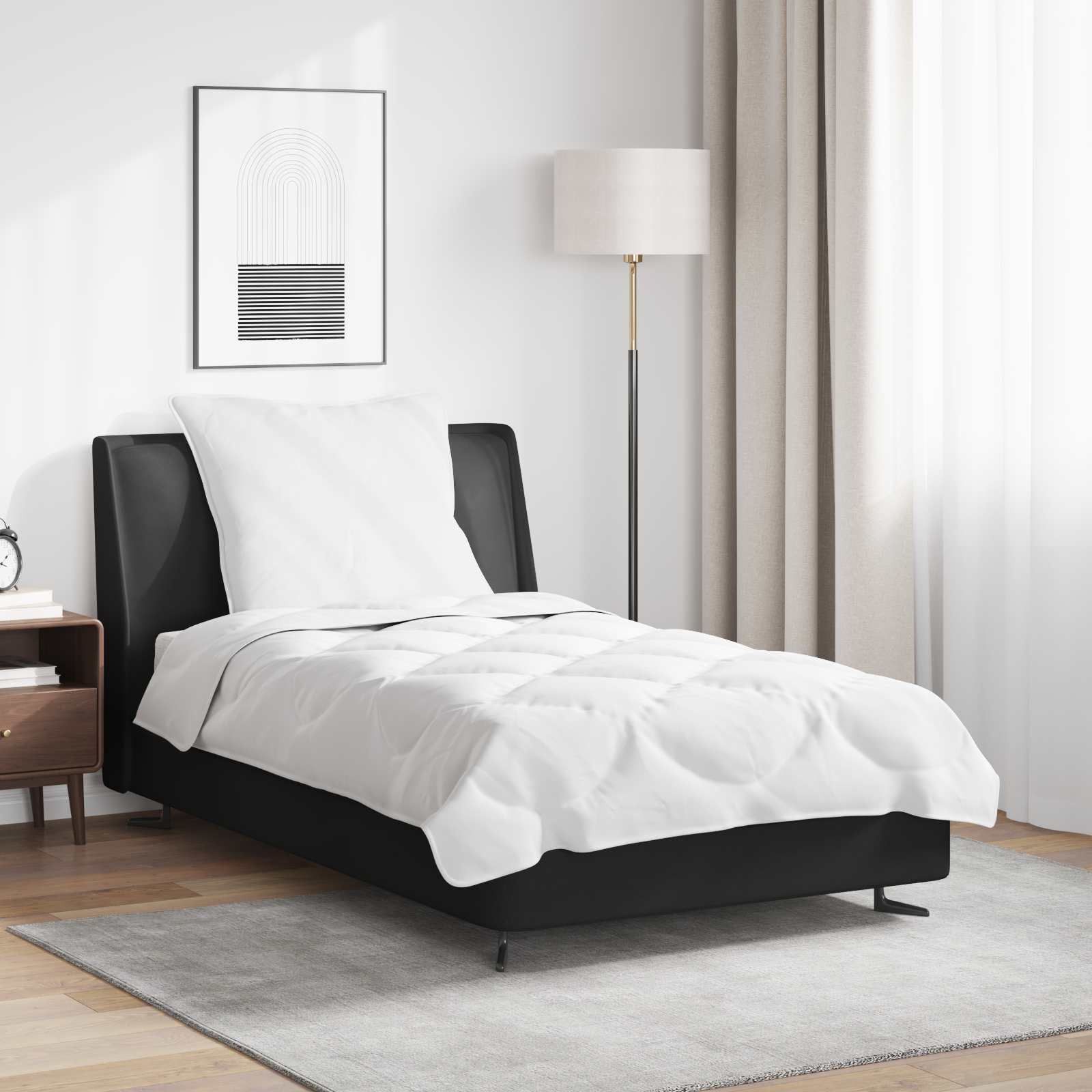 Dynebetræk Sæt med pude 2 pcs Hvid Mikrofiber