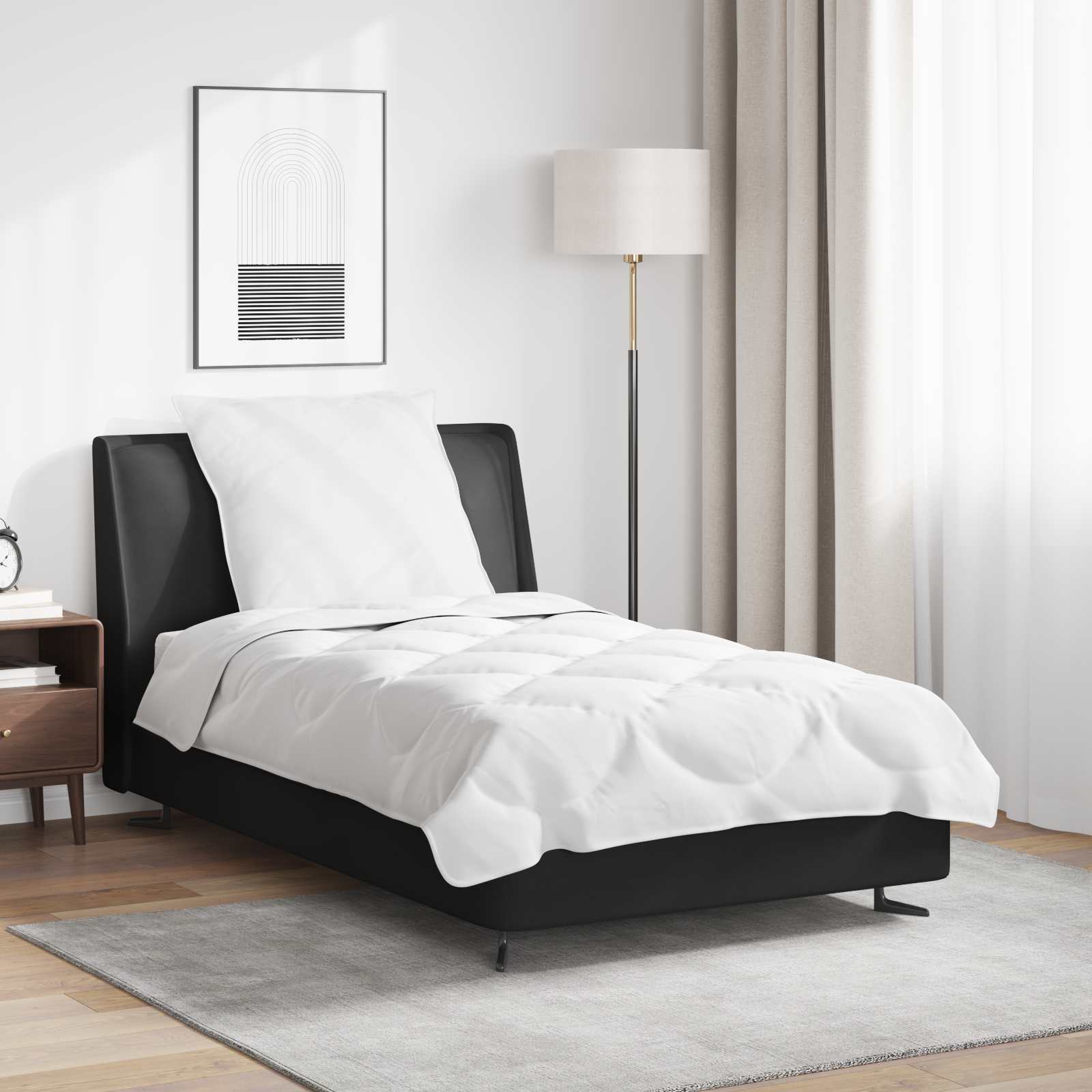 Dynebetræk Sæt Med Pude 2 Dele Mikrofiber - 155 x 200 cm / 80 x 80 cm