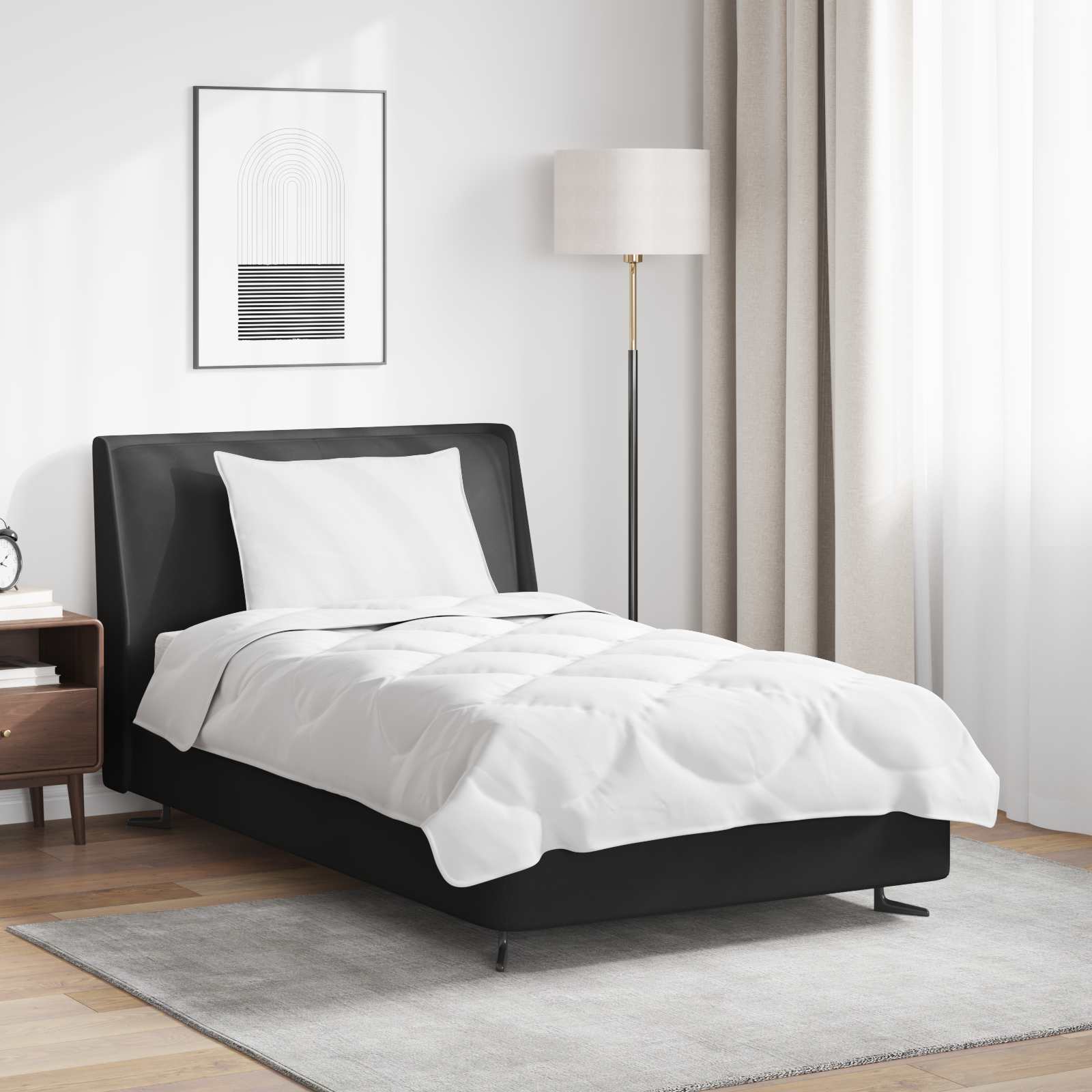 Dynebetræk Sæt med pude 2 pcs Hvid Mikrofiber