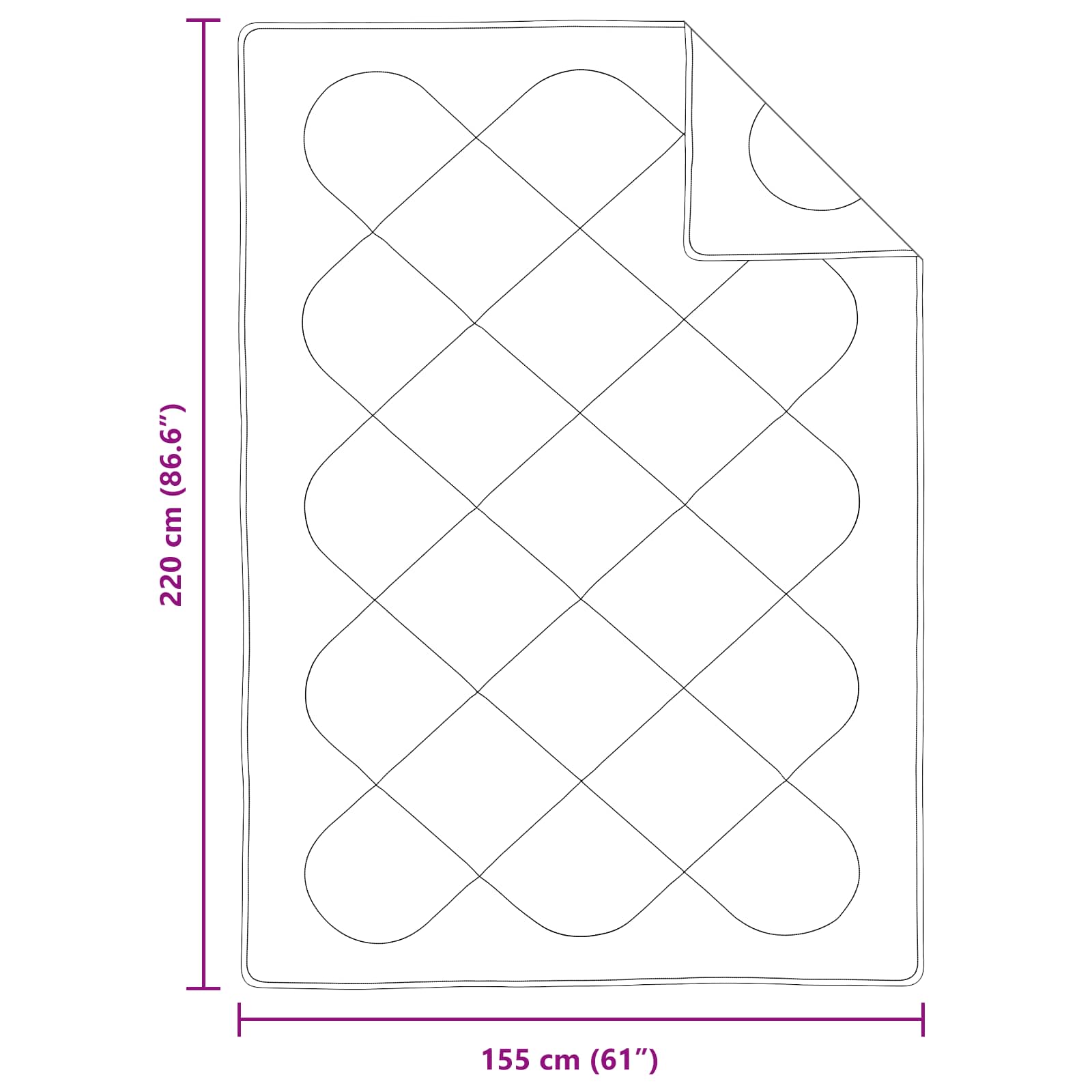 Dynebetræk Sæt med pude 2 pcs Hvid Mikrofiber