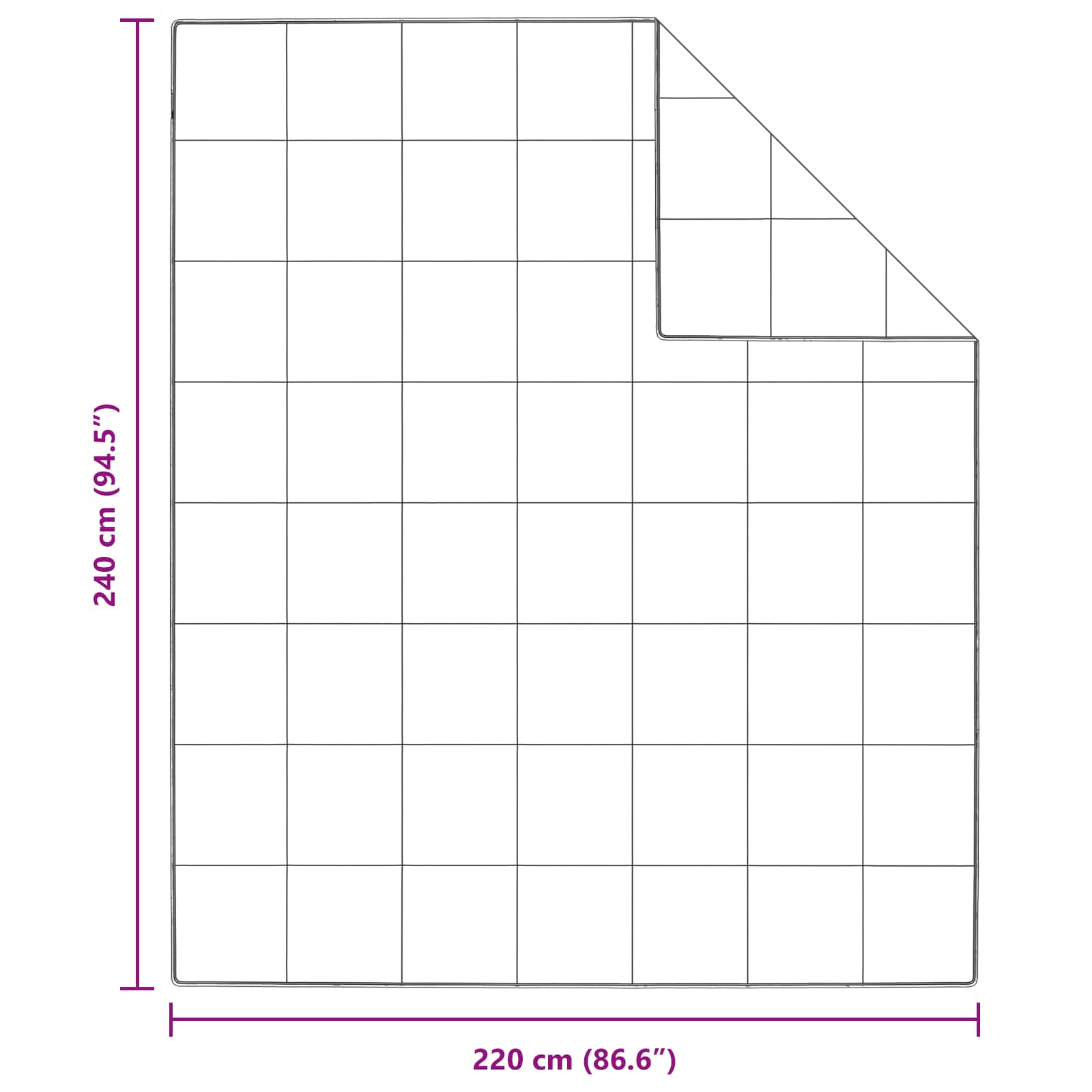 Vinter dyne med pude 3 pcs Hvid Dunfjer