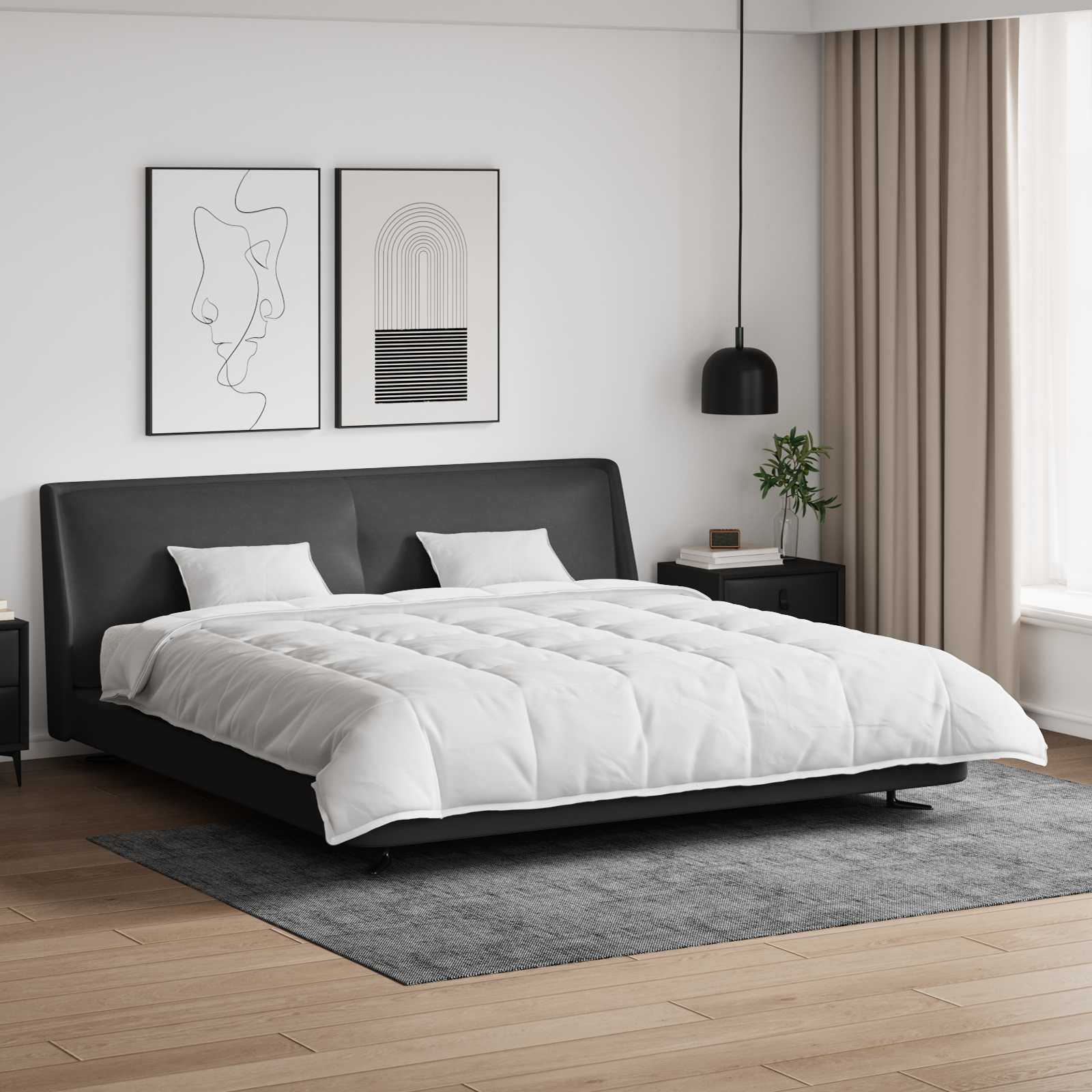 Vinter Dyne Sæt med pude 3 stk Hvid 200 x 200 cm