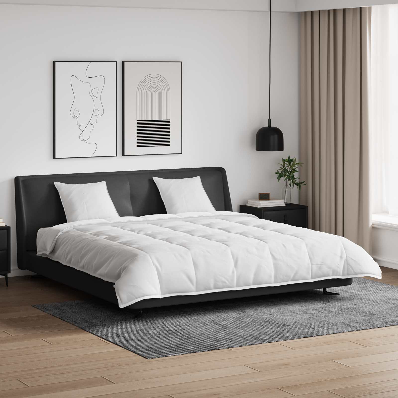 Vinter Dyne Sæt med pude 3 stk Hvid 200 x 200 cm