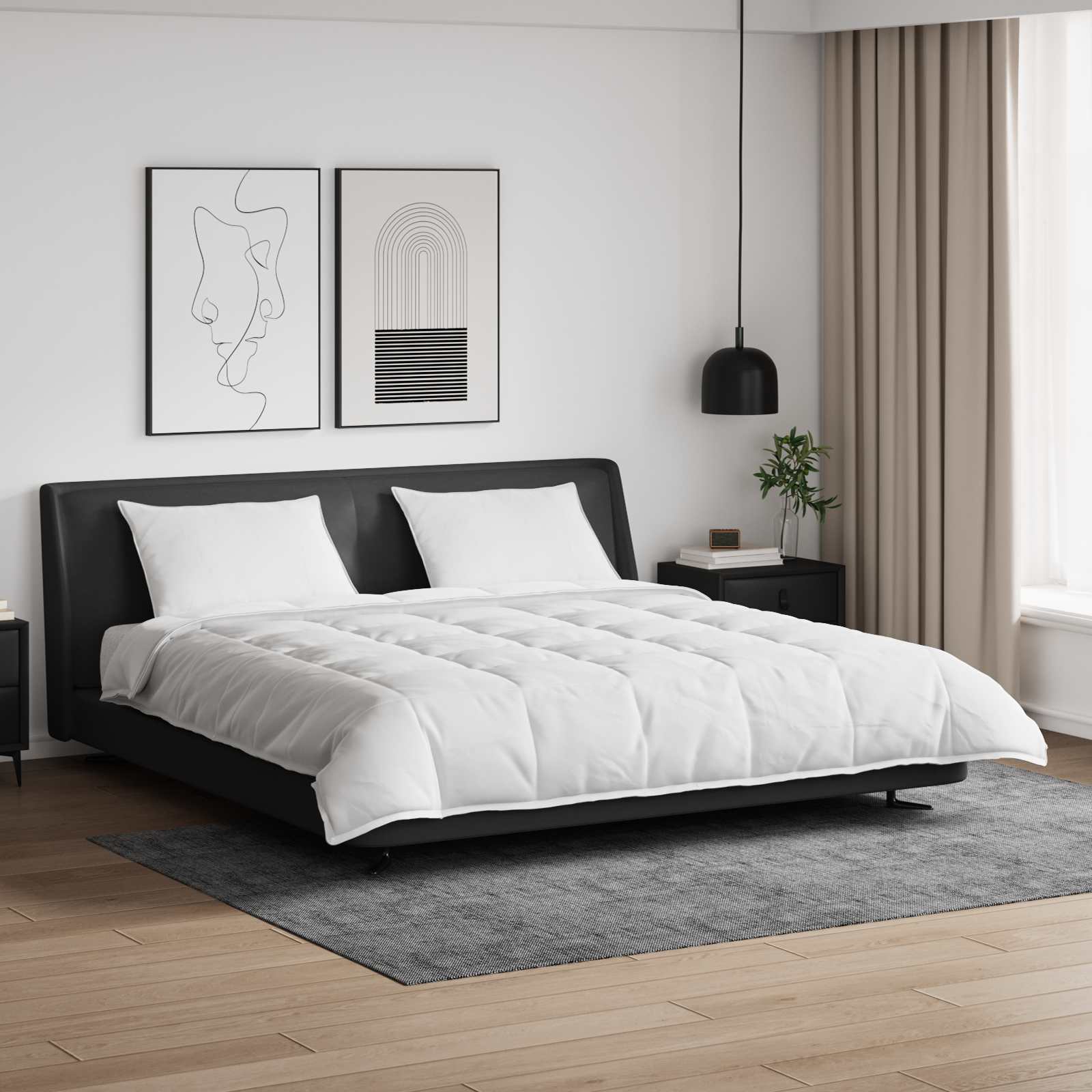 Vinter Dyne Sæt med pude 3 stk Hvid 200 x 200 cm