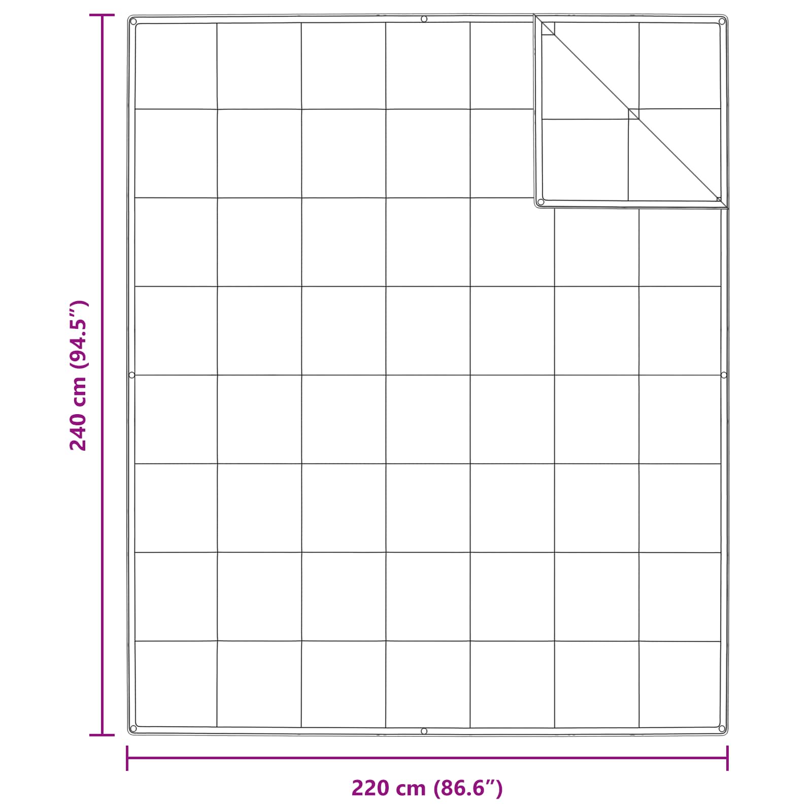 Dynebetræk Sæt med pude 3 pcs Hvid Dunfjer