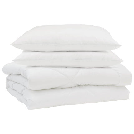Sommer dyne med pude 3 stk. Hvid Mikrofiber