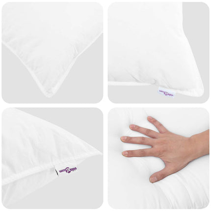 Dyne med pude 3 stk. Hvid Mikrofiber