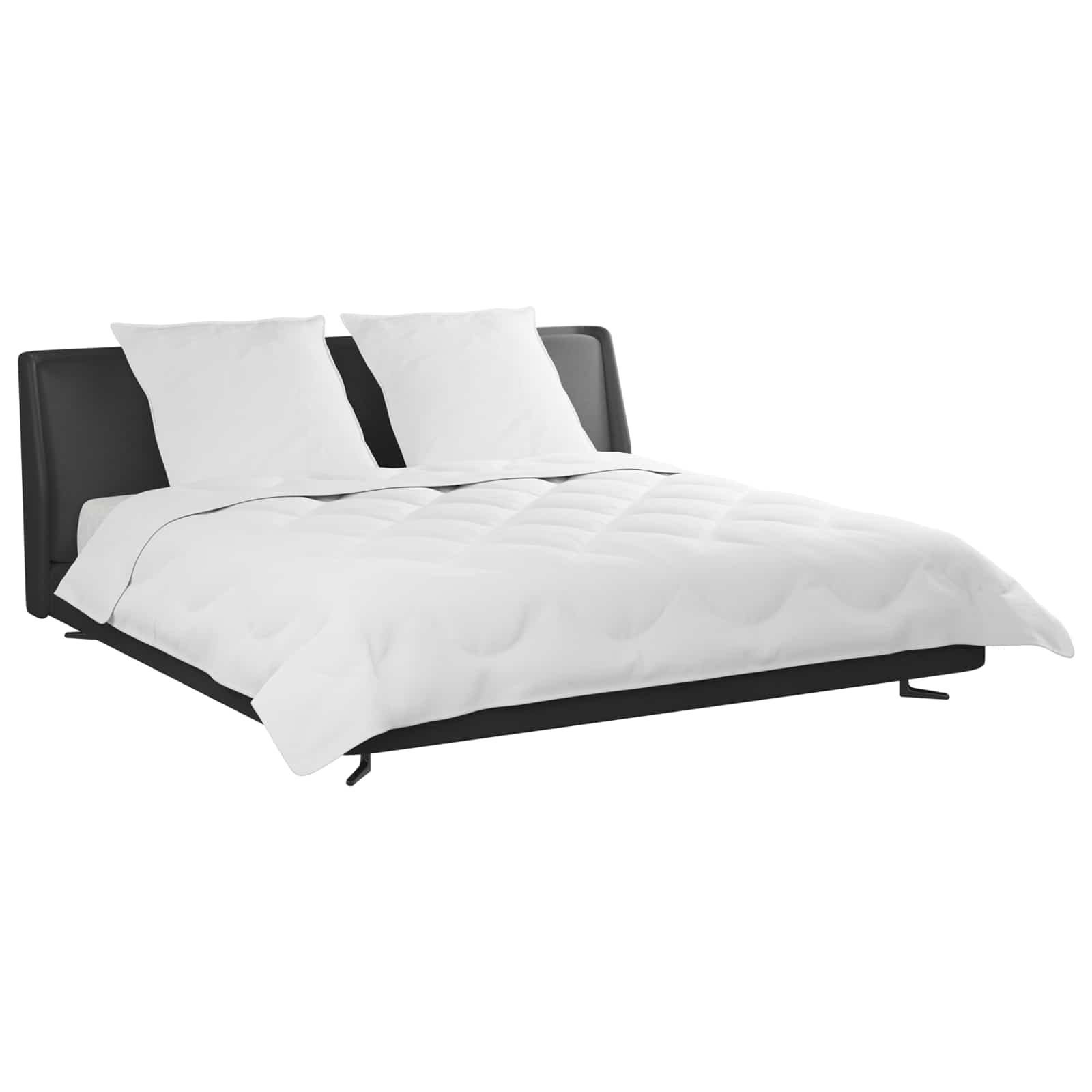 Dyne med pude 3 pcs Hvid Mikrofiber