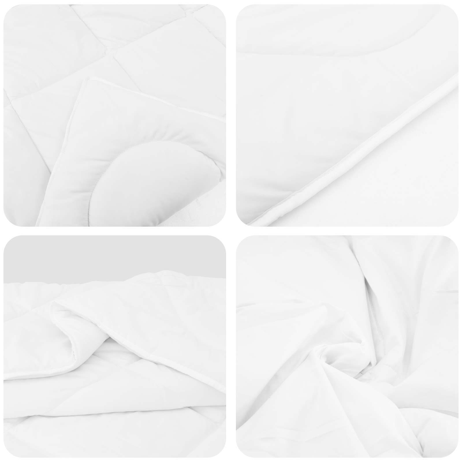 Dyne med pude 3 pcs Hvid Mikrofiber