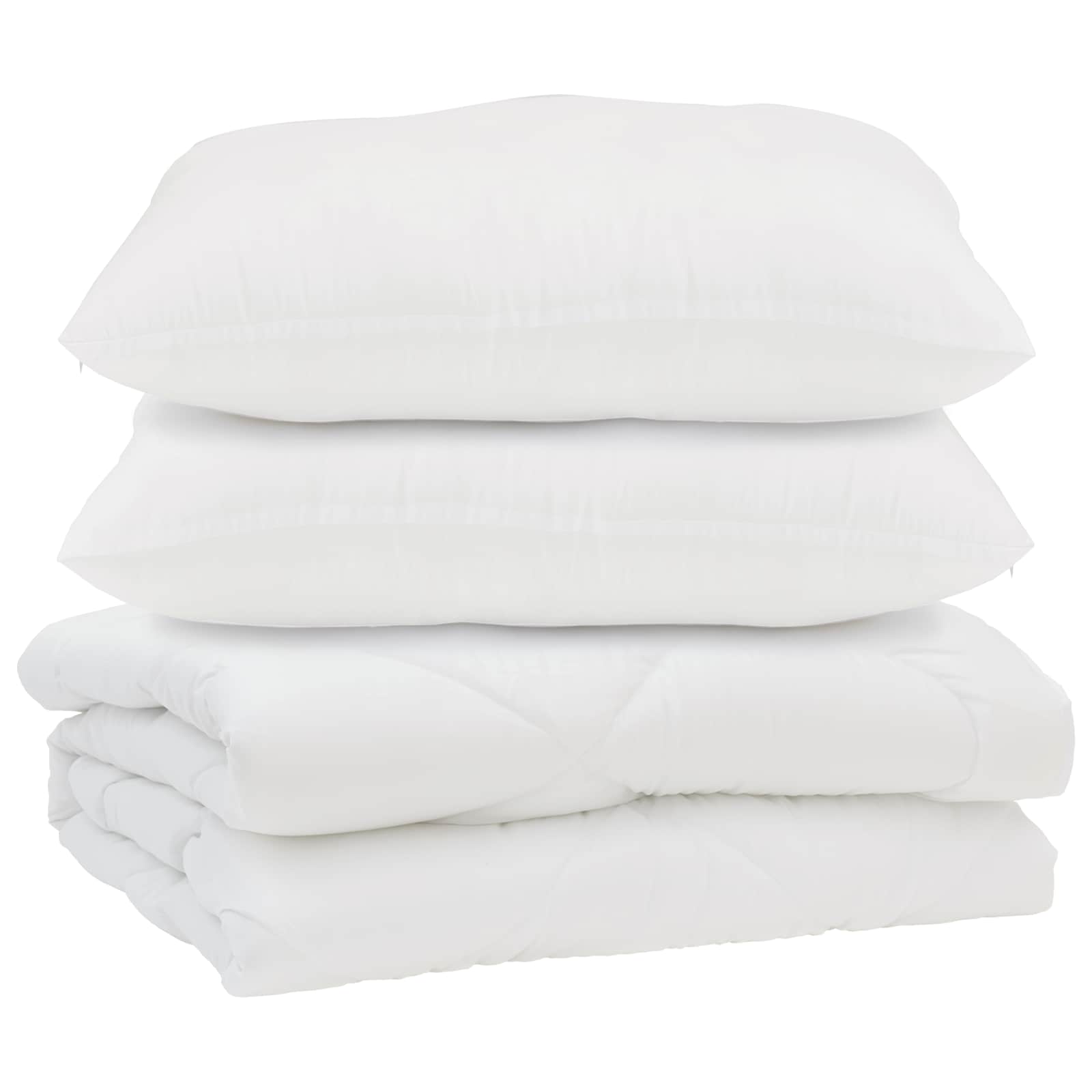 Dyne med pude 3 pcs Hvid Mikrofiber