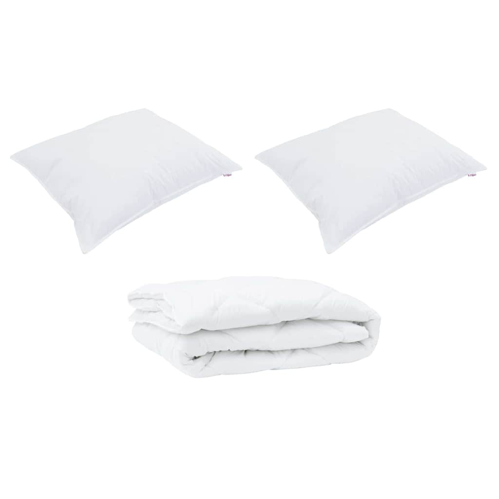 Års tid dyne med pude 3 pcs Hvid Microfiber