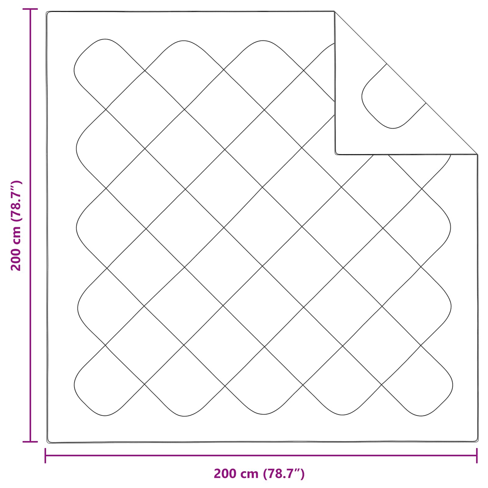 Dyne med pude 3 pcs Hvid Microfiber
