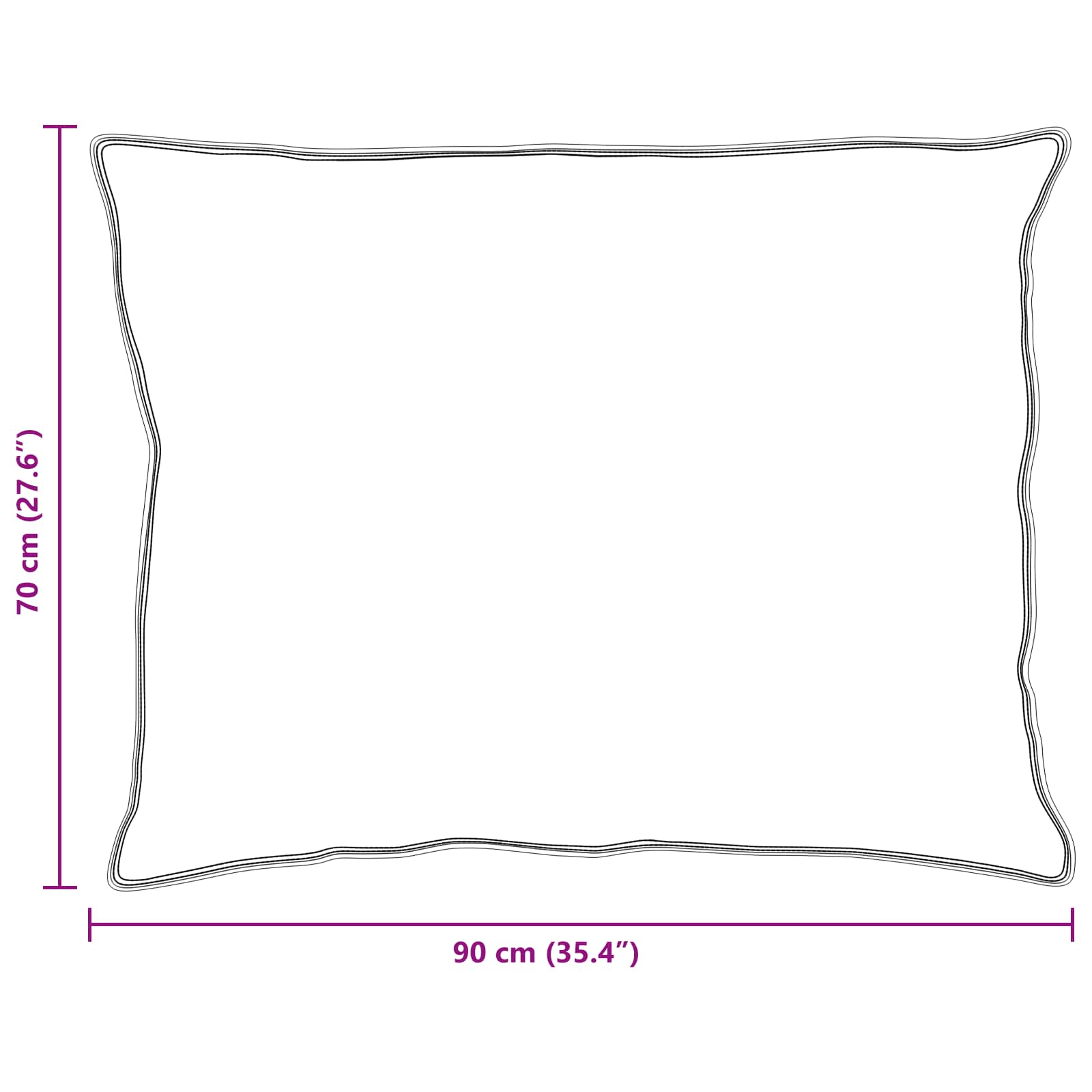 Dyne med pude 3 pcs Hvid Microfiber