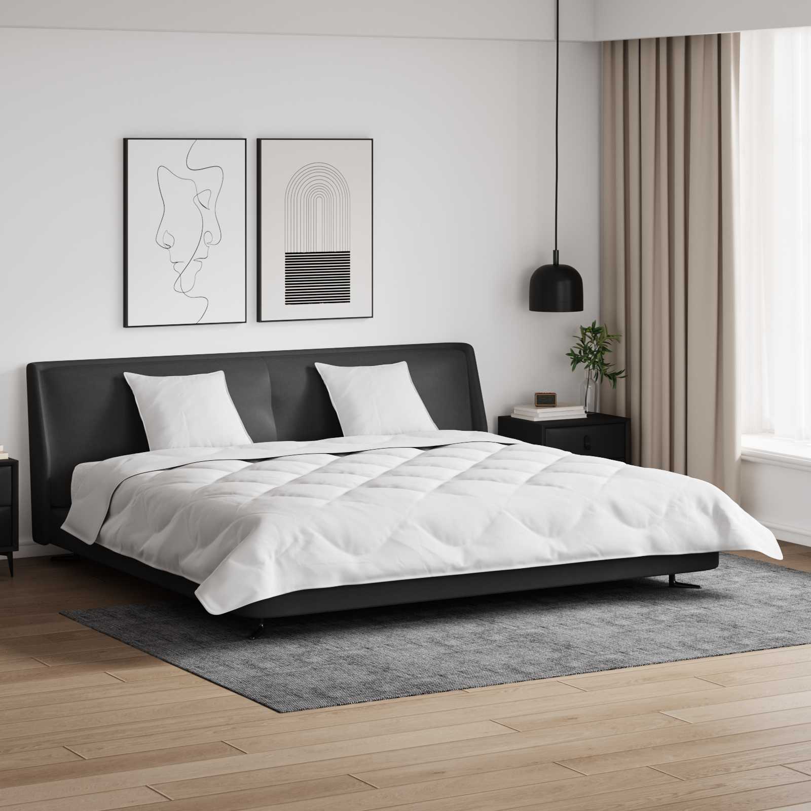 Vinter dyne med pude 3 pcs Hvid Microfiber