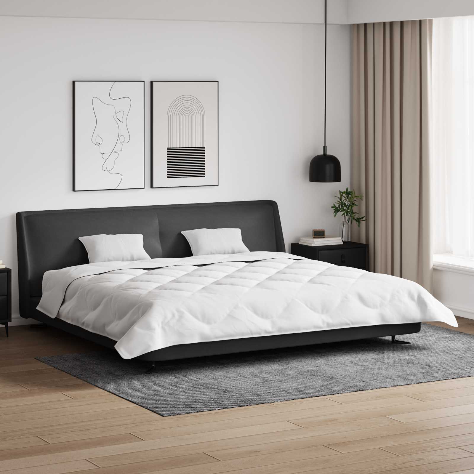 Dyne Med Puder Med Pude 3 Pcs Hvid Mikrofiber Og Dunfjer - Vidaxl