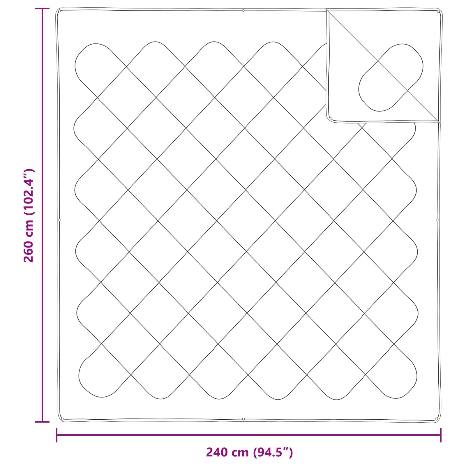 Dynebetræk Sæt med pude 3 pcs Hvid Mikrofiber og Dunfjer