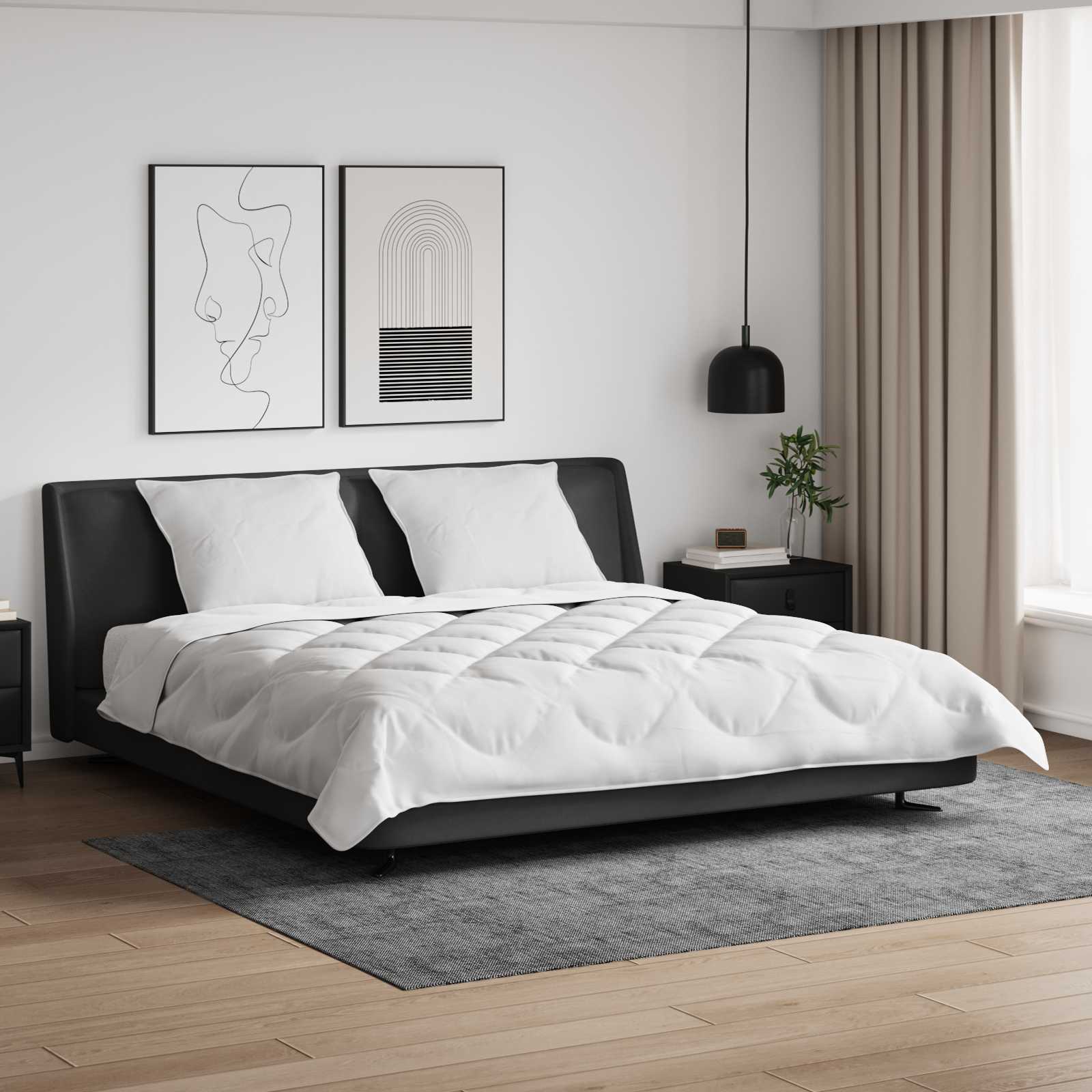 Dynebetræk sæt med pude 3 stk Hvid 200 x 200 cm Microfiber