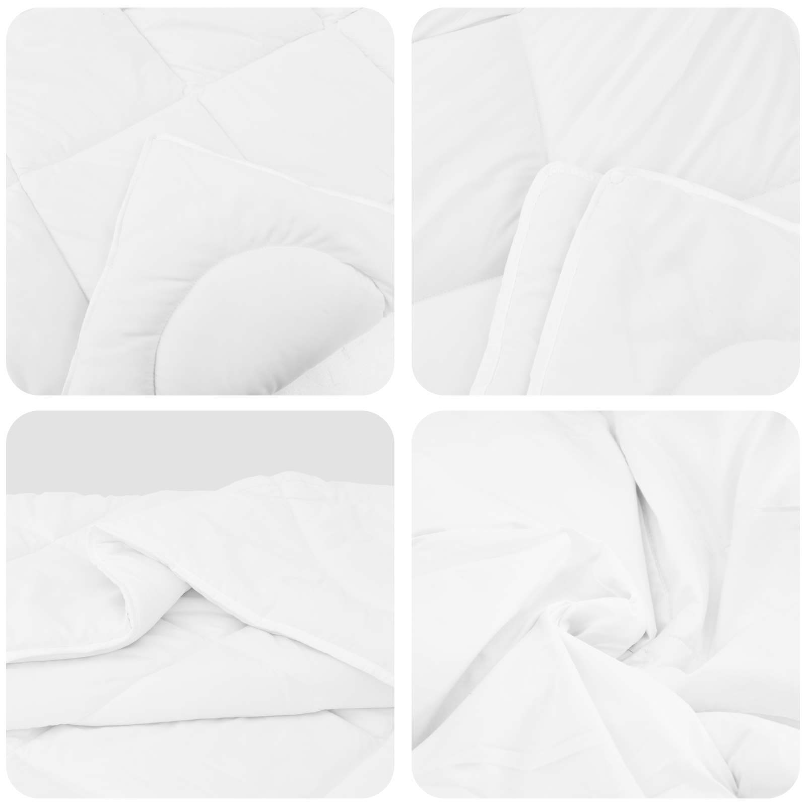 Dyne med pude 3 pcs Hvid Mikrofiber