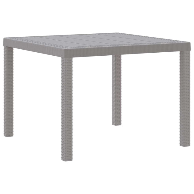 Havemøbel Bord Lysegrå 100 x 100 x 73 cm polyrattan