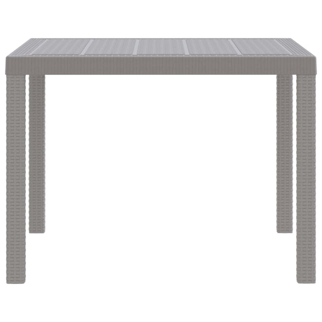 Havemøbel Bord Lysegrå 100 x 100 x 73 cm polyrattan