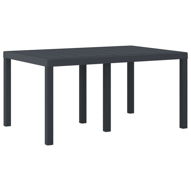 Vejrbestandig Havebord Antracit 150 x 100 x 73 cm polyrattan