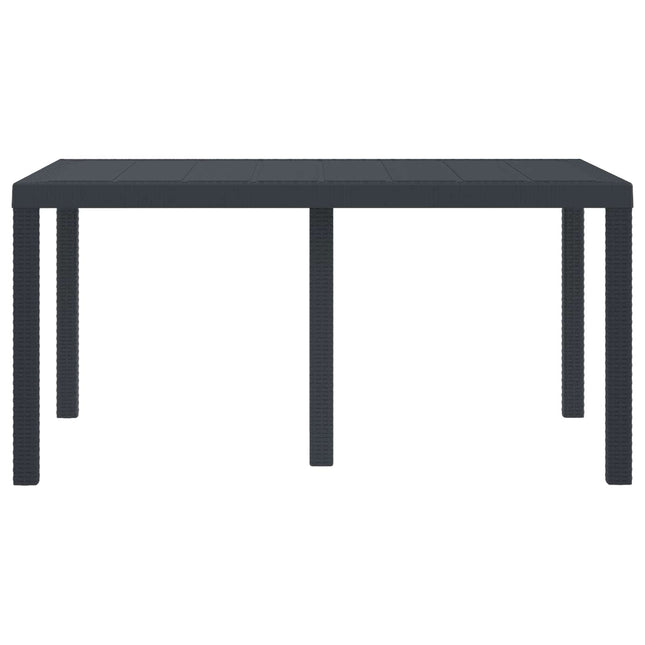 Vejrbestandig Havebord Antracit 150 x 100 x 73 cm polyrattan