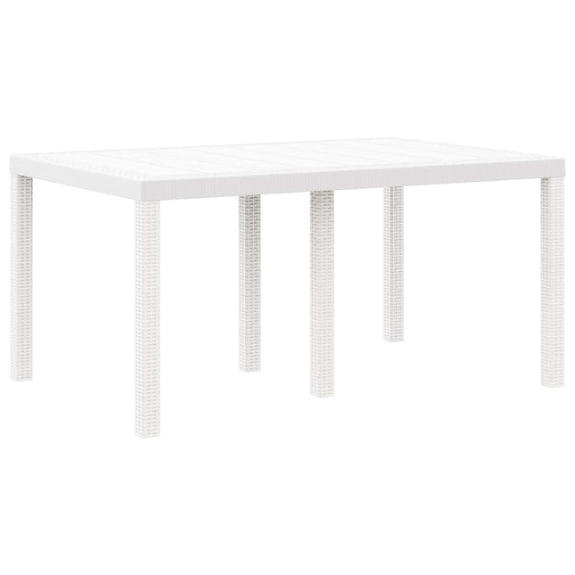 Havemøbel Bord Hvid 150 x 100 x 73 cm polyrattan