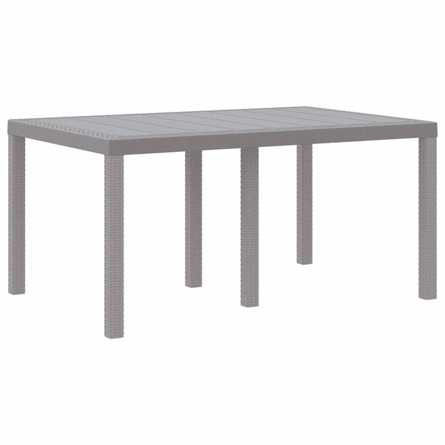 Havemøbel Bord Lysegrå 150 x 100 x 73 cm polyrattan