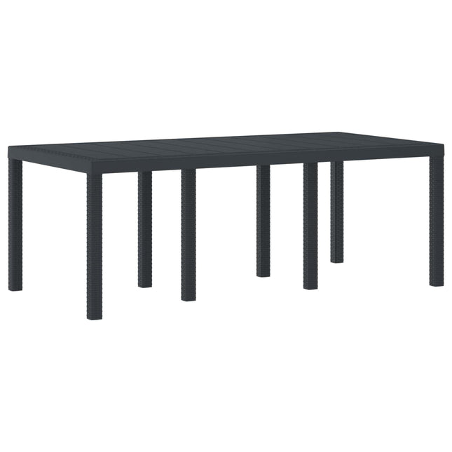Havemøbel Bord Antracit 200 x 100 x 73 cm polyrattan