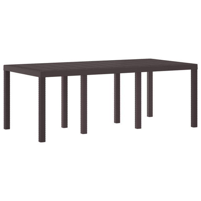 Havemøbel Bord Brun 200 x 100 x 73 cm polyrattan