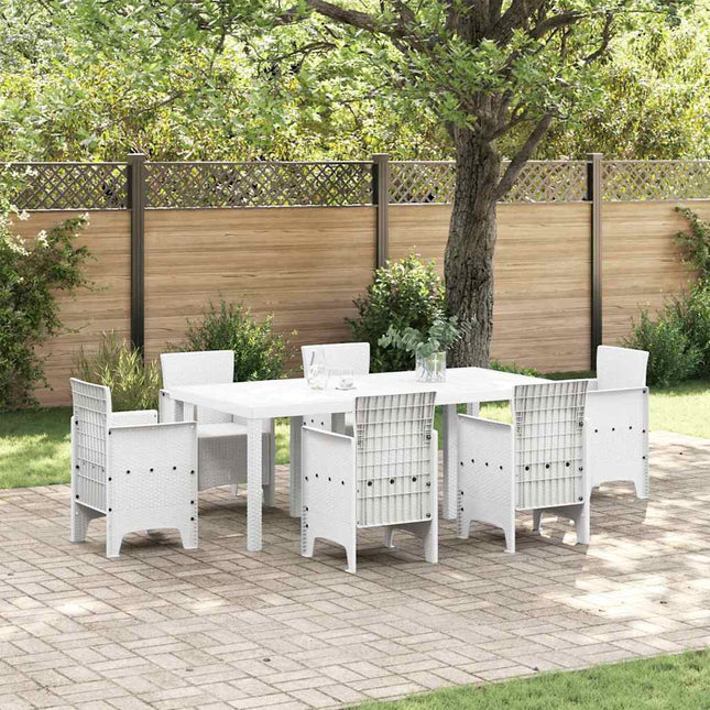 Havemøbel Bord Hvid 200 x 100 x 73 cm polyrattan