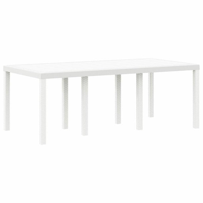 Havemøbel Bord Hvid 200 x 100 x 73 cm polyrattan