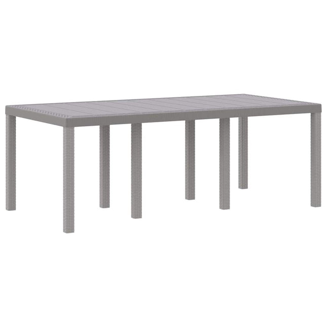 Havemøbel Bord Lysegrå 200 x 100 x 73 cm polyrattan